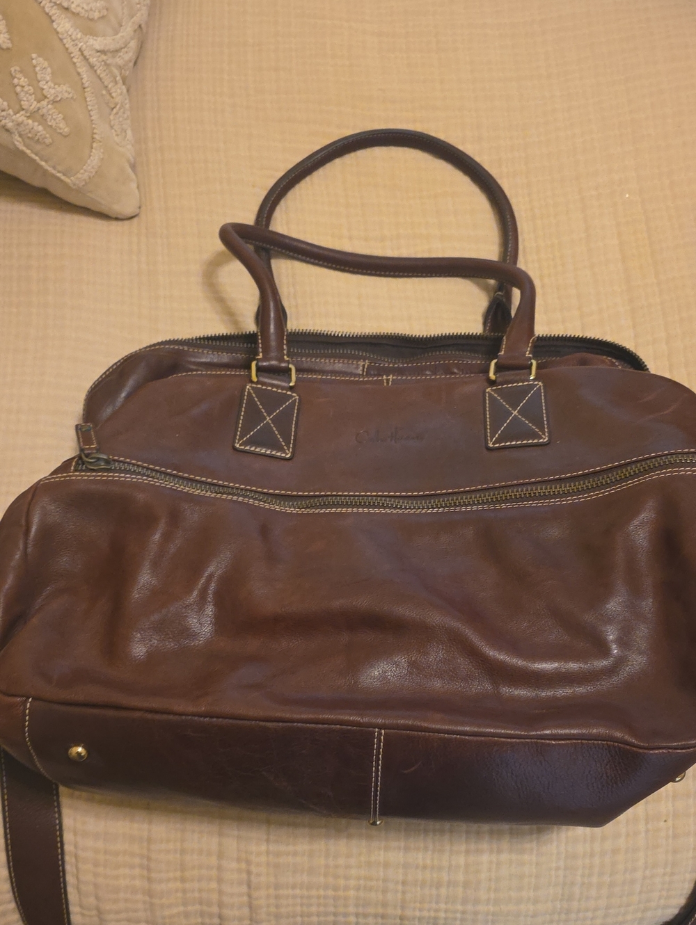 Cole Haan Leather Messenger Laptop Bag
